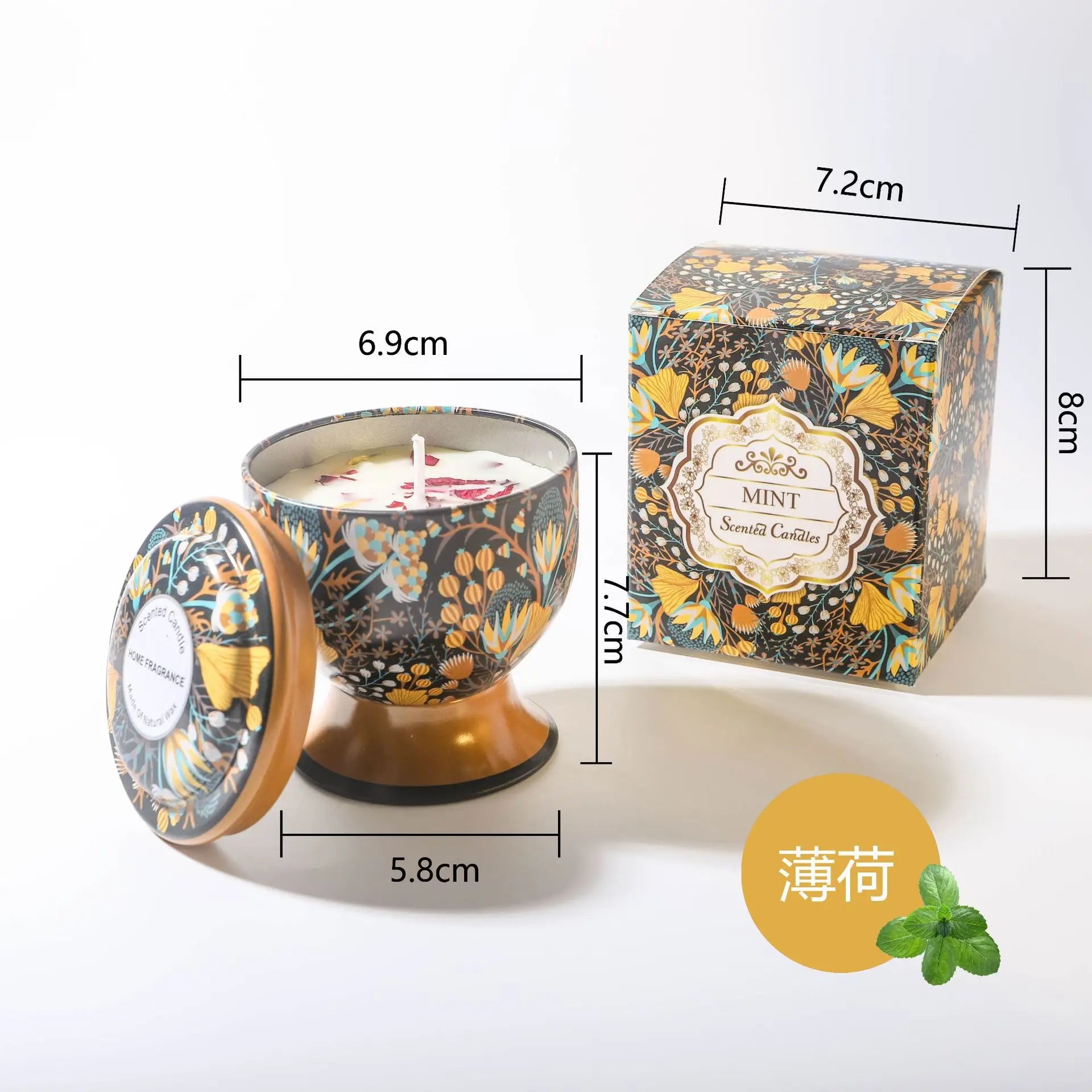 Candle Gift Set Soy Wax Aromatherapy Jar Candles in Tin Can Luxury Wedding Favors Bridesmaid Souvenir for Guests Home Decor Qme Peppermint