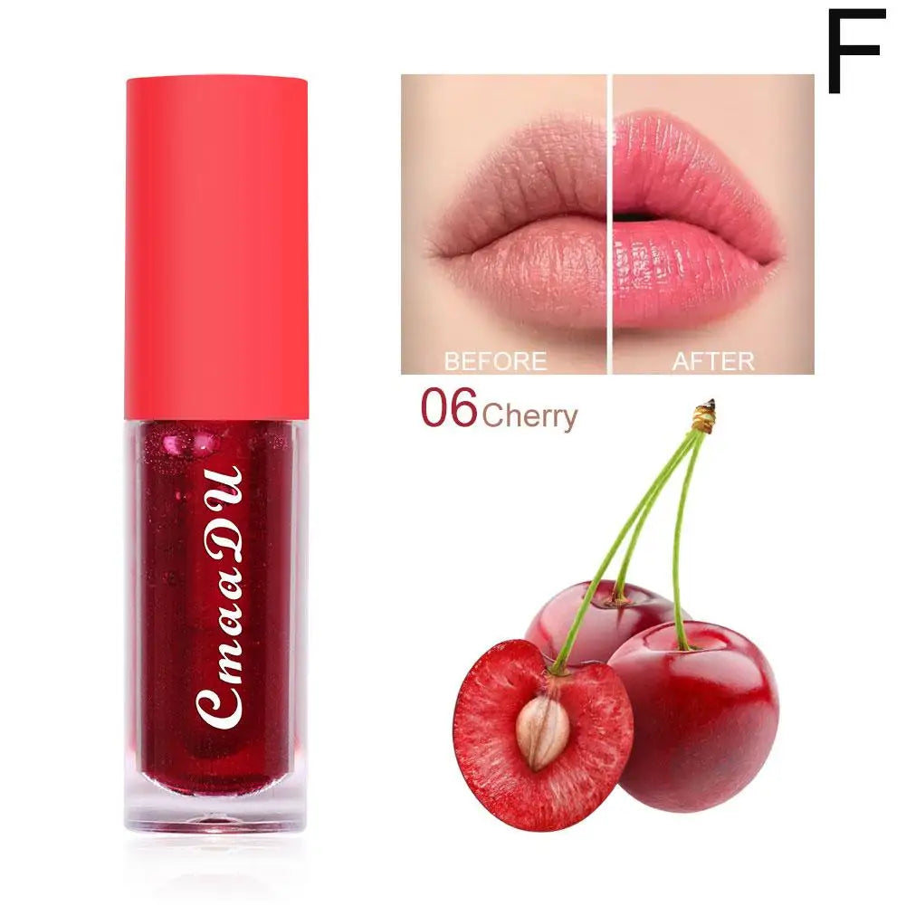 Fruit Flavored Discolored Lip Balm Jelly Magic Color Changing Lipstick Girl Moisturizing Nourishing Lasting Lip Gloss Glaze Care Qme F CN
