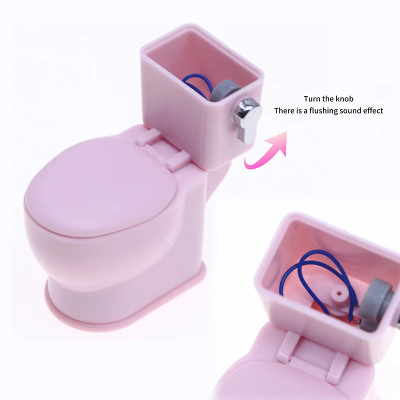 1 12 Dollhouse Miniature Simulation Toilet W Poo Flushing Sound Qme