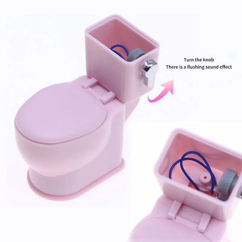 1 12 Dollhouse Miniature Simulation Toilet W Poo Flushing Sound Qme