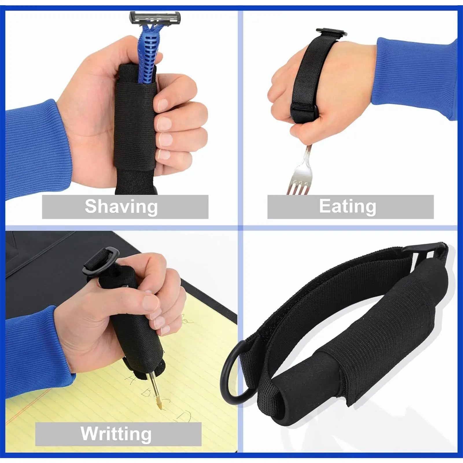 Universal Cuff Adaptive Utensil Holder Eating Strap Grip Aid Qme