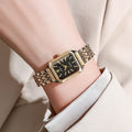 2026 2026 Light luxury steel strip women's watch pointer female student fashionable simple square quartz watch Qme GDBK