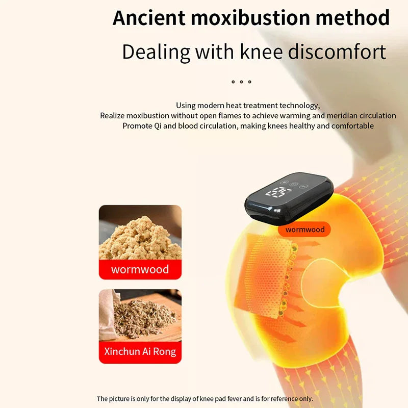 1 Knee Massager Electric Leg Joint Heating Vibration Massage Elbow Qme