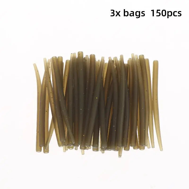 50 Carp Fishing Rig Anti Sleeves Terminal Accessories Winding Hook Qme Camouflage 150pcs