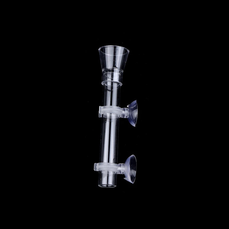 Aquarium Feeder Tube Dish Transparent Fish Tank Shrimp Snail Food Qme 15cm
