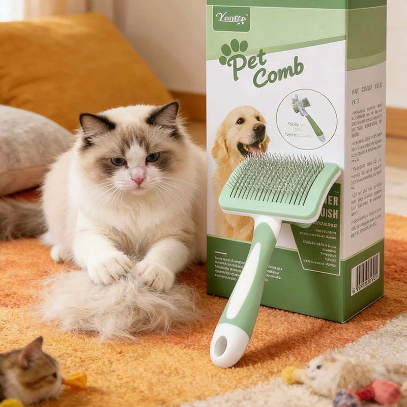 1 Pet Comb Needle Dog Cat Button Grooming Supplies Qme