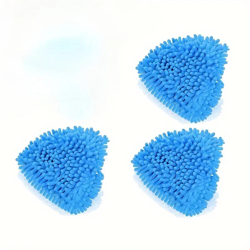Set of 3, Triangle Mop Refill Pads, Cloth for Dust Cleaning, Reusable And Long-Lasting Mop Head, Suitable for Both Wet Qme