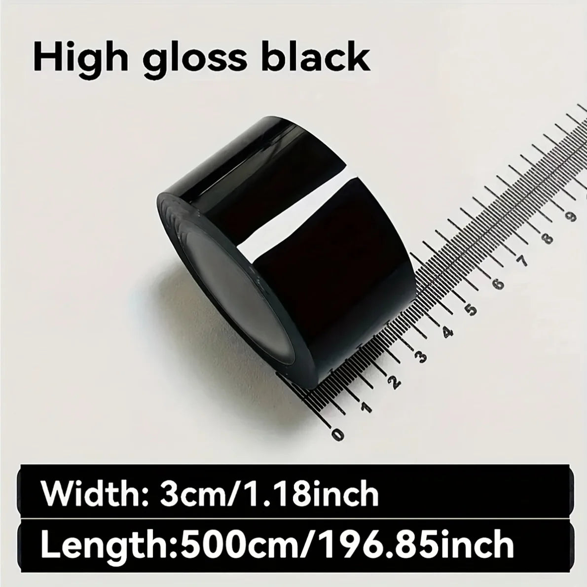 Car Door Edge Protective Film Glossy Surface, Packaging Tape, with Self-Adhesive Universal, Car Window Decorative Film Tape Qme Default Title