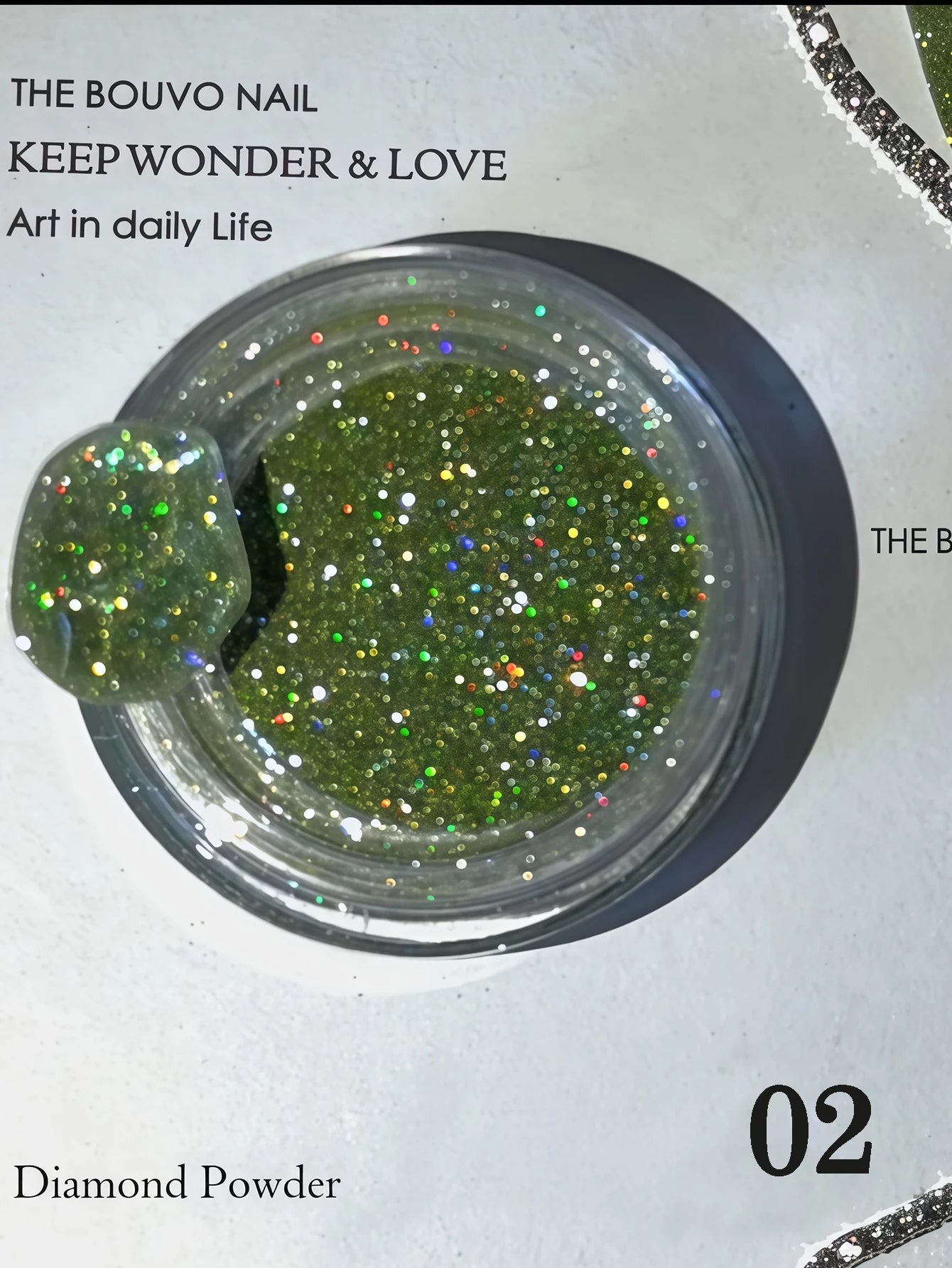 1 8-piece Y2K Colorful Glitter Nail Powder Sparkling Diamond Laser Qme 02
