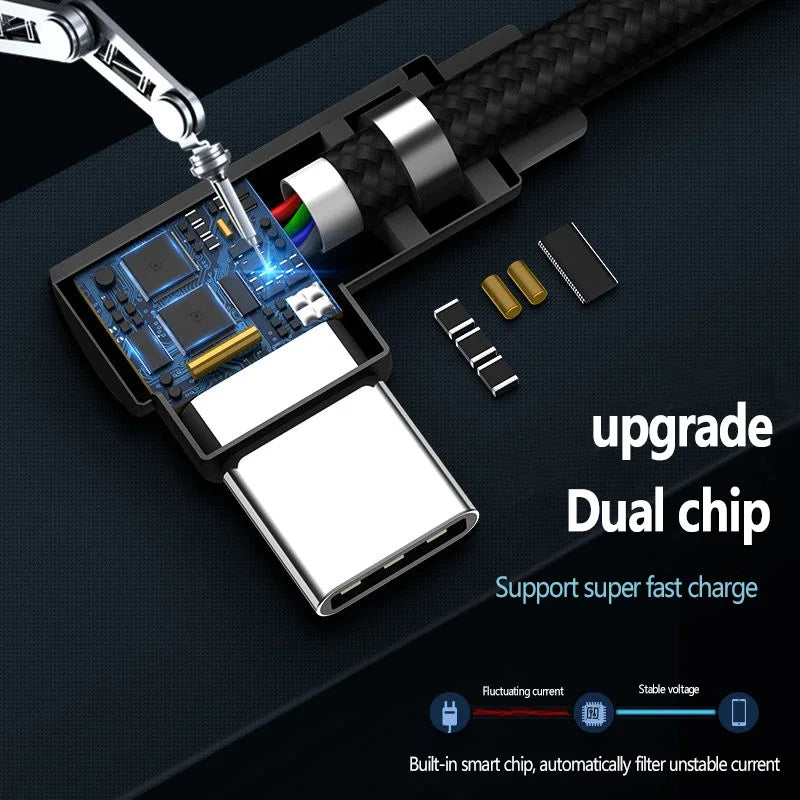 120W USB C to Type C Data Cord LED Digital Display Quick Charge USB Cable 1/1.5/2M Portable PD Fast Charge Line For Home Office Qme
