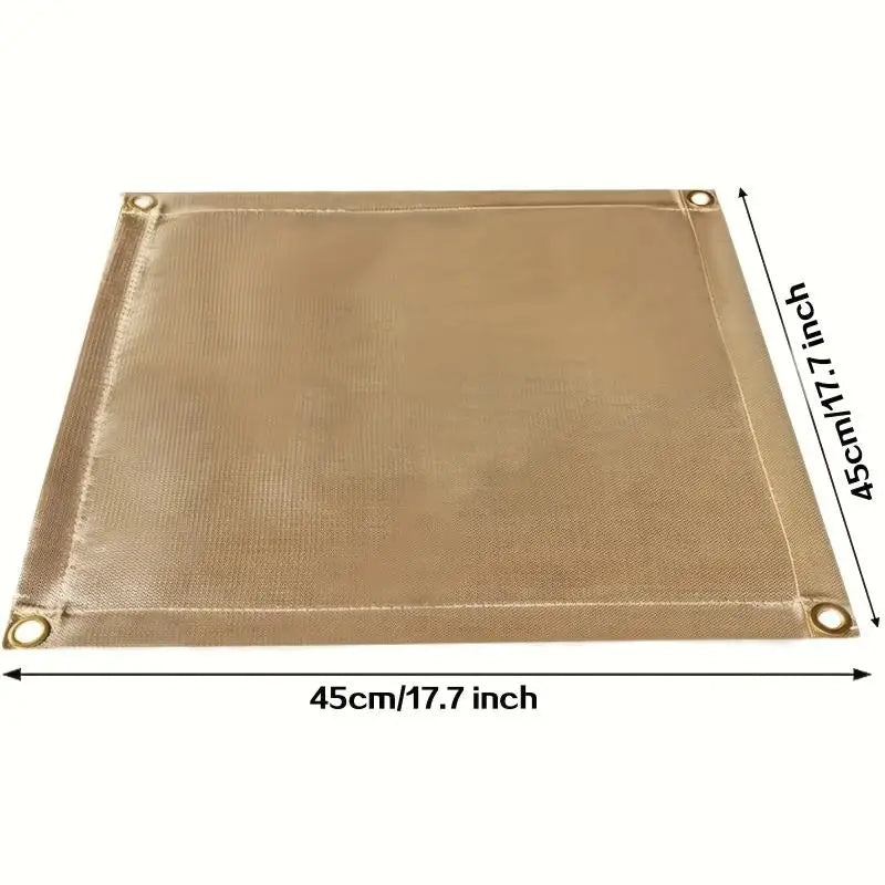 Outdoor Camping Fireproof Cloth Picnic Barbecue Insulation Mat Flame Qme 45x45cm