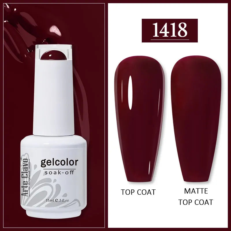 Arte Clavo 99Colors Gel Nail Polish Purple Glitter Sequins Manicure