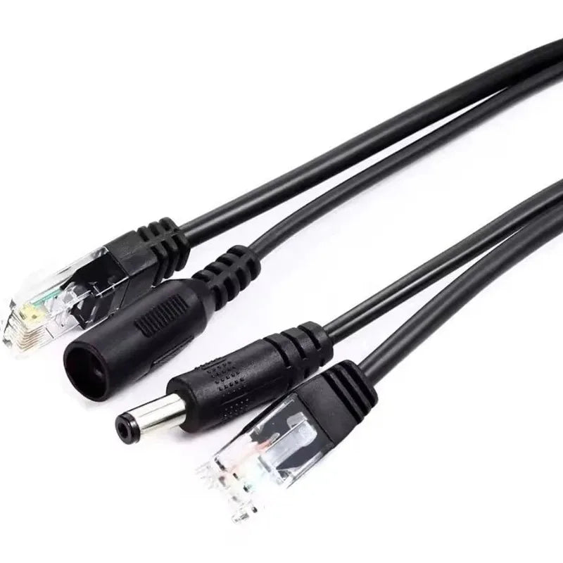 ‌10-Pack Waterproof PoE Splitter 100/1000Mbps 48V Input 12V Output RJ45 for Security Systems Qme