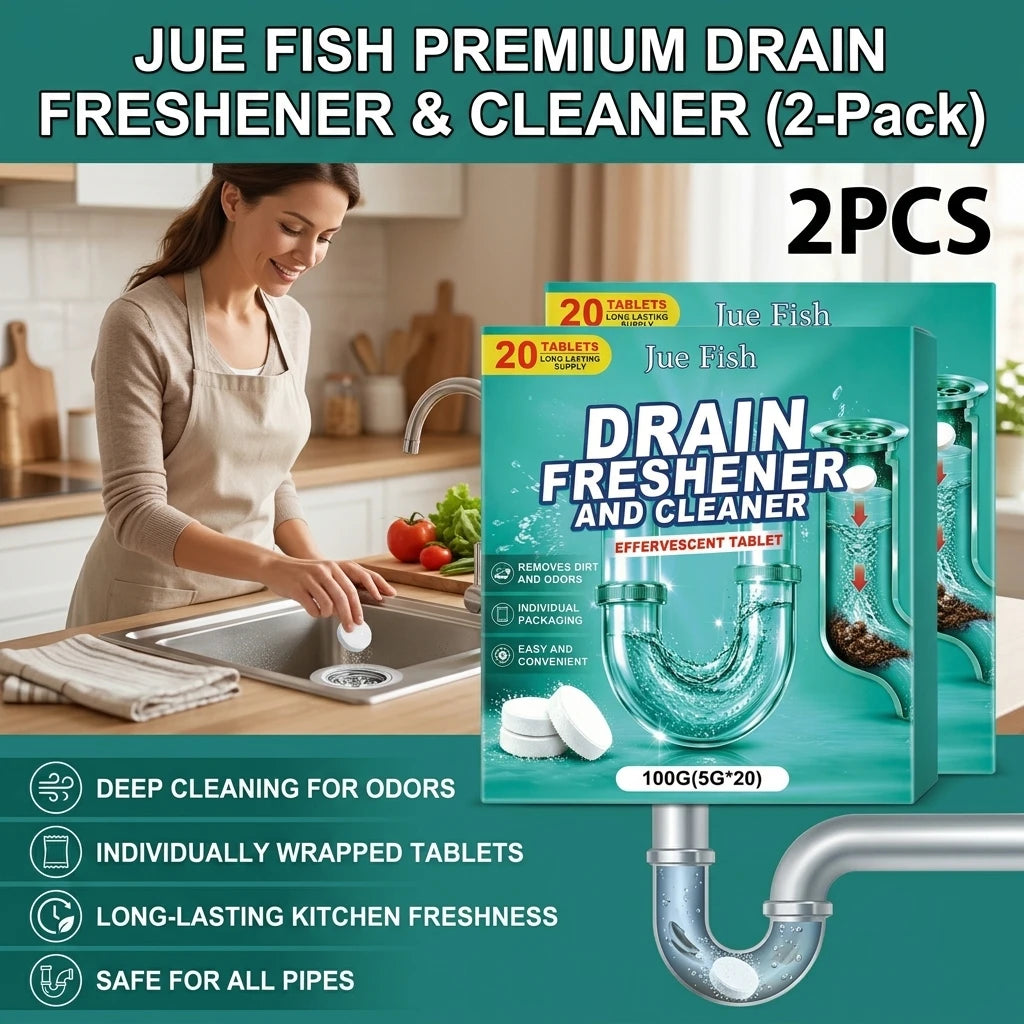 Sink Drain Cleaning Tablets Dissolving Grease & Food Residue Prevent Pipe Blockage Long-Lasting Fresh Fragrance Pipe Maintenance Qme