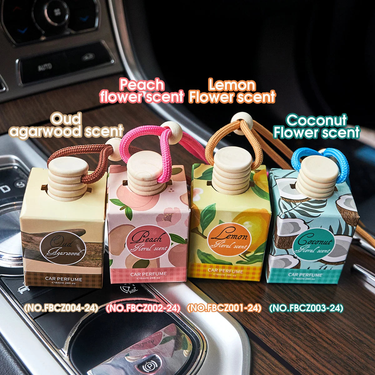 Fragrant Woody Car Air Freshener Long-lasting Fragrance Suitable Qme 4pcs