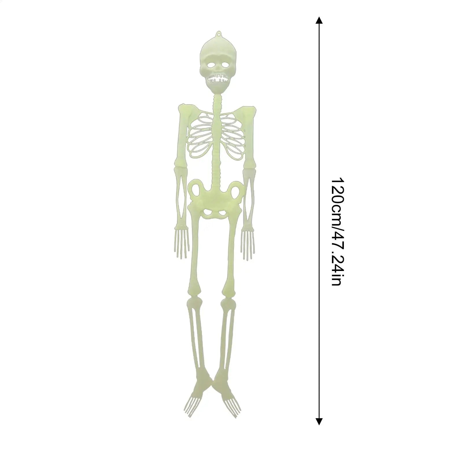 Skeleton Decor 5 Ft Glow Dark Bones Door Hanger Props Halloween Qme