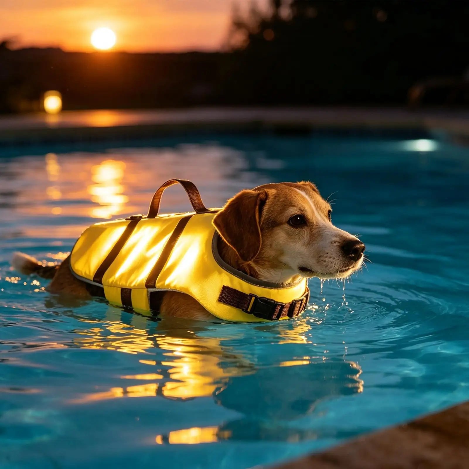 Dog Life Vest Reflective Float Buoyancy Handle Swimming Accessories Qme