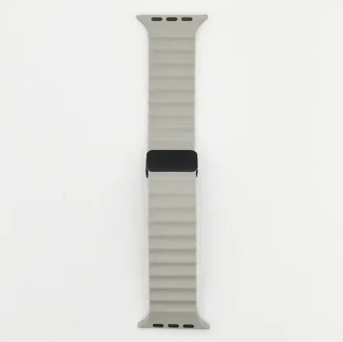 Strap For Apple watch band 49mm 45 44 40 41 38 42mm silicone magnetic buckle bracelet iWatch Ultra series 7 6 3 se 8 9 Ultra 2 Qme Grey 38mm 40mm 41mm