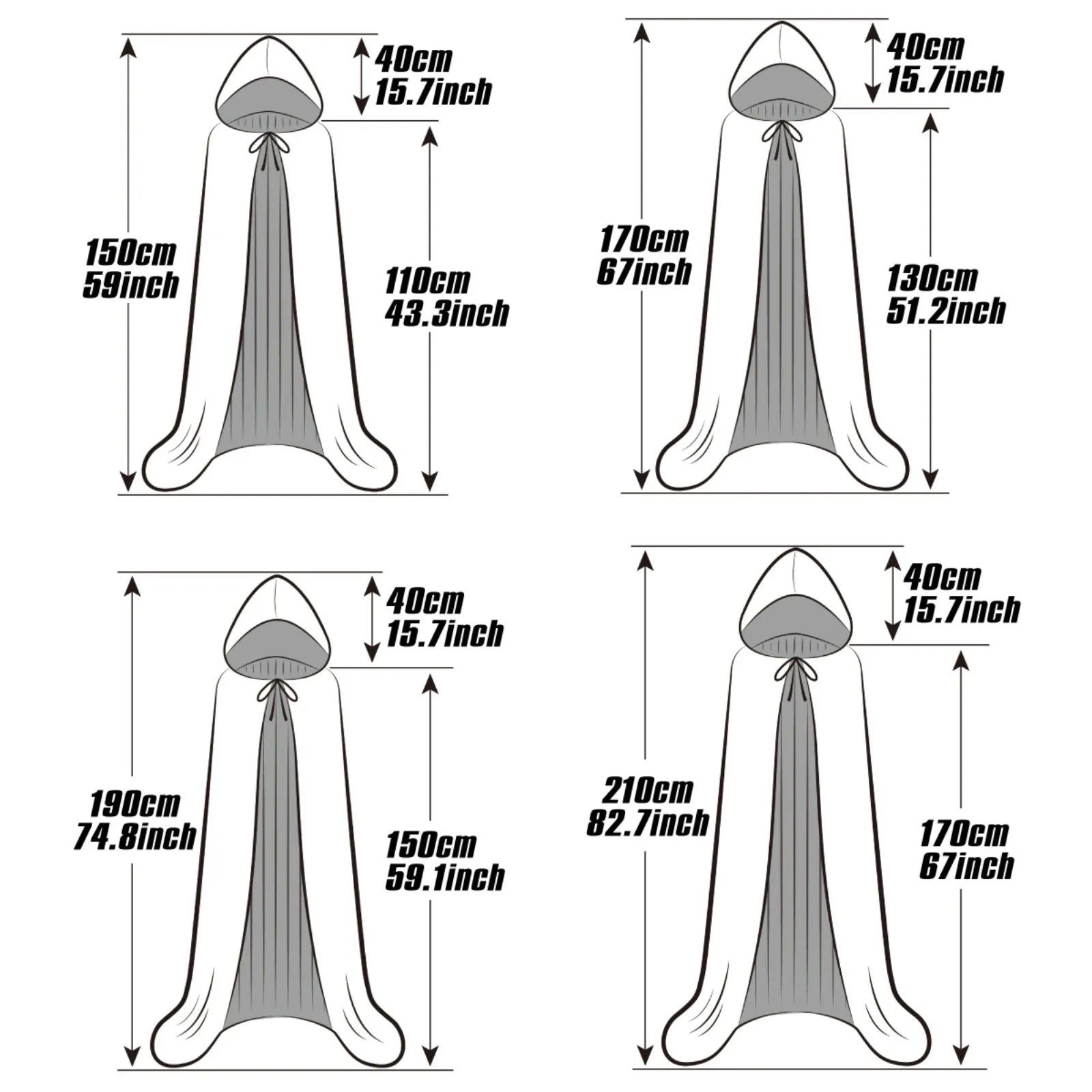 Medieval Wizard Vampire Solid Color Cloak Cosplay Costume Witch Hooded Cloak Carnival Party Dress Up Cape for Adult and Kid Qme