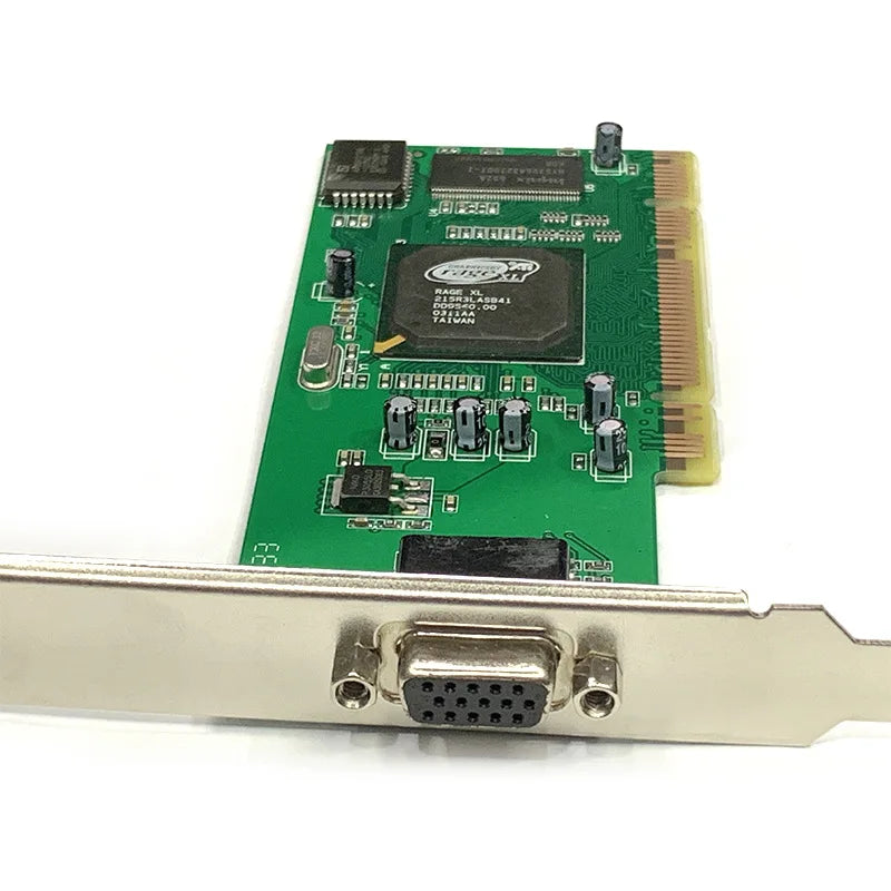 Desktop Computer PCI Graphics Card ATI Rage XL 8MB Tractor Card VGA Card for HISHARD BUDDY and So on Software Qme