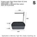 Water Bathtub Shower Fountain Pet Supplies Automatic Parrot Bird Bath Qme 01