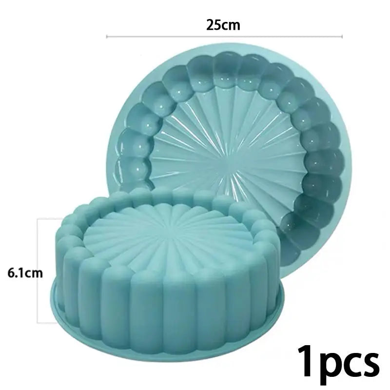 Charlotte Cake Pan Silicone Cheesecake Nonstick Round Baking Mold Qme C1