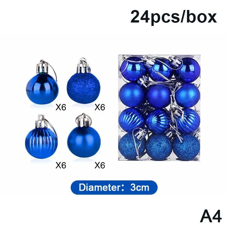 Waterproof Christmas Balls Fadeless Xmas Tree Hanging Ornaments Qme A4