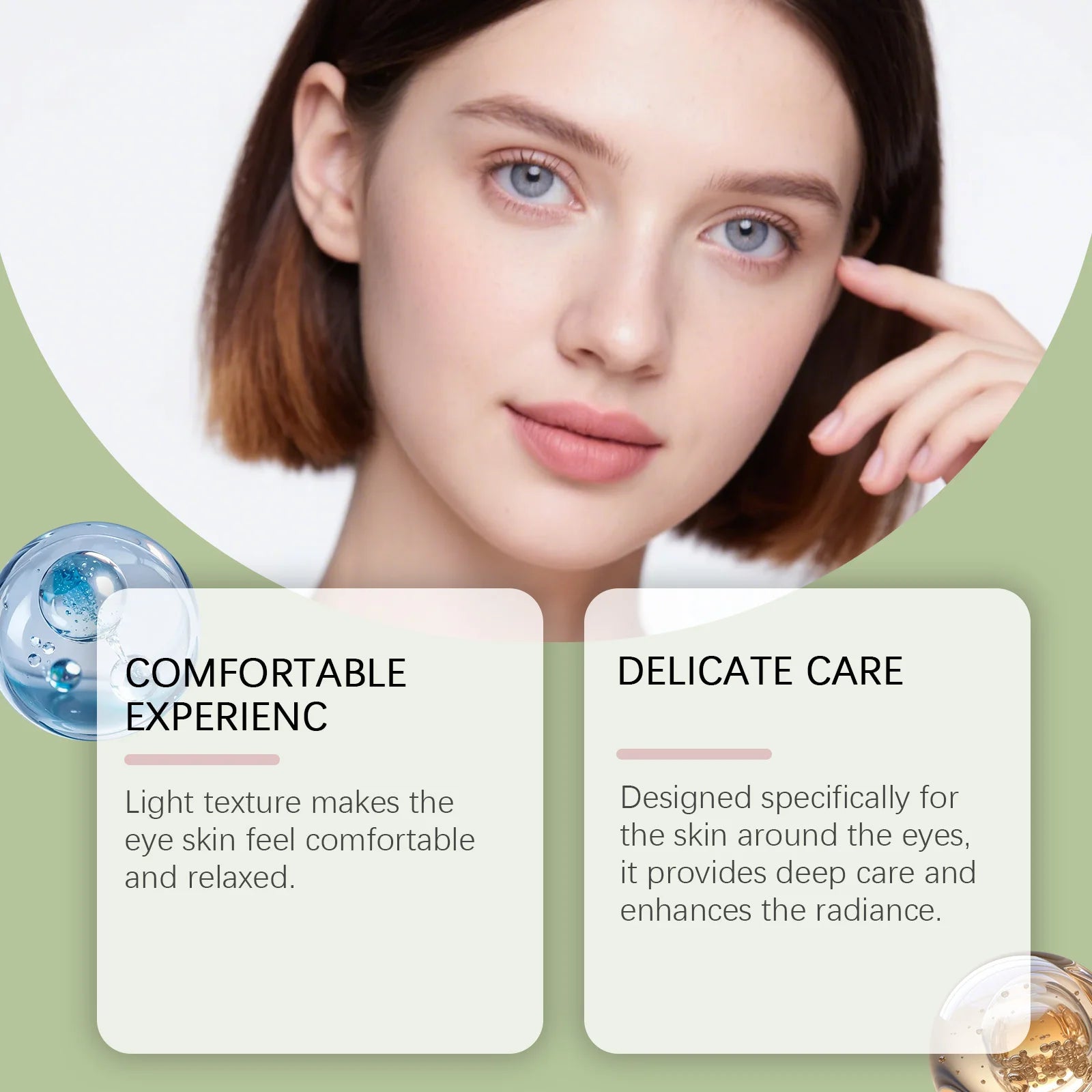 Avocado Eye Cream Fades Fine Lines & Wrinkles Firming Smoothing Eye Area Anti Puffiness Dark Circle Corrector for Youthful Eyes Qme