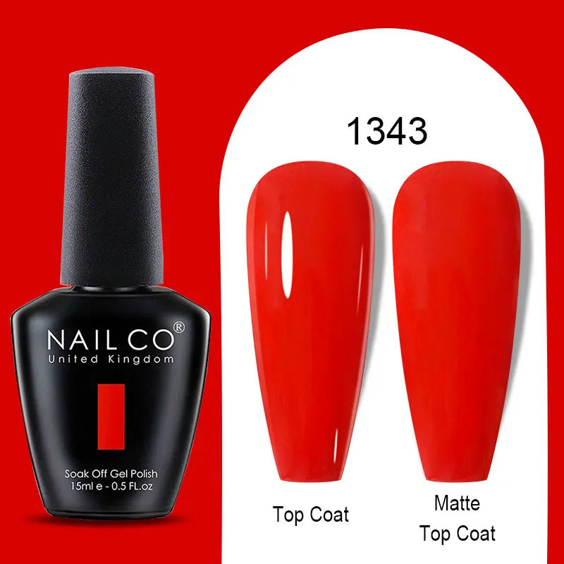 NAILCO Winter Red Gel Nail Polish Semi Permanent Soak Off Varnishes Qme