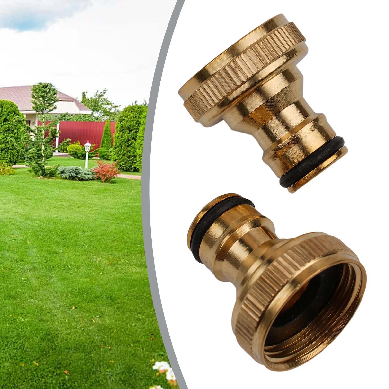 Brass Garden Faucet Hose Tap Water Adapter Connector Fitting 3/4" To 1/2" INCH For 3/4" To 1/2" Faucet Connected With Water Hose Qme EU