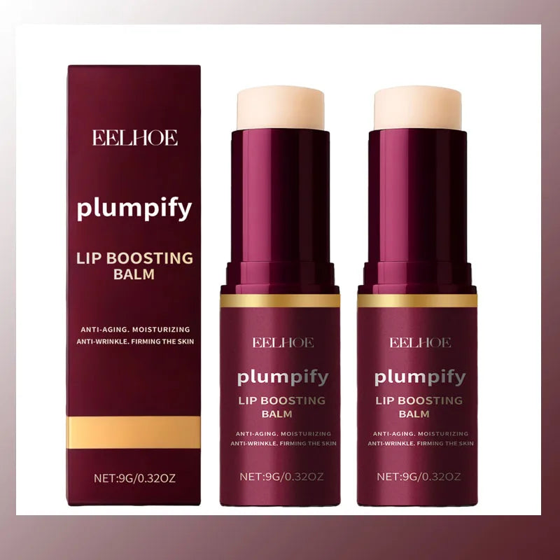 Fast Plumping Lip Balm Moisturizing Soft Lips Skin Plumper Gloss Oil Non-Sticky Daily Care Mask Beauty Makeup Cosmetics Products Qme 2pc