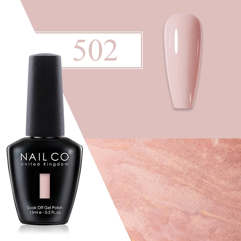 NAILCO Red Gel Nail Polish Wine Purple Semi Permanent Soak Off UV