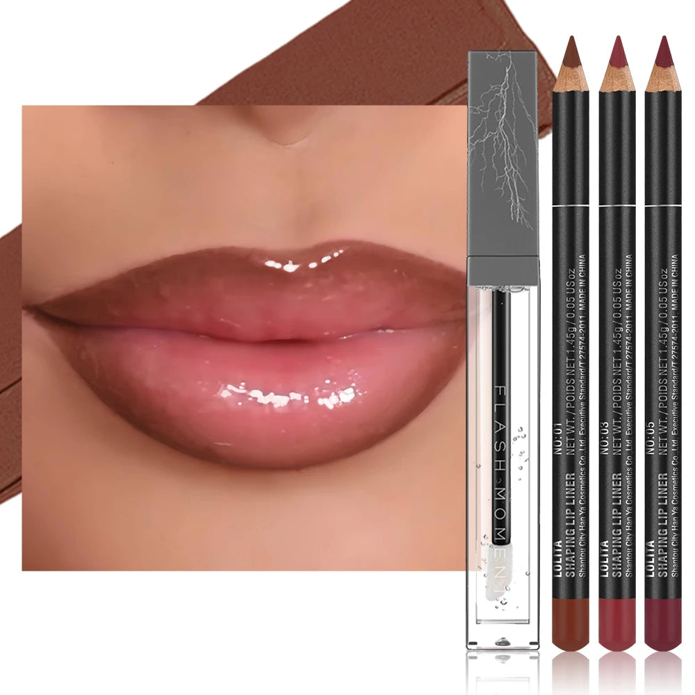 4-Pack Lip Liner Oil Smooth Liners Defined Contours Moisturizing Oils Qme