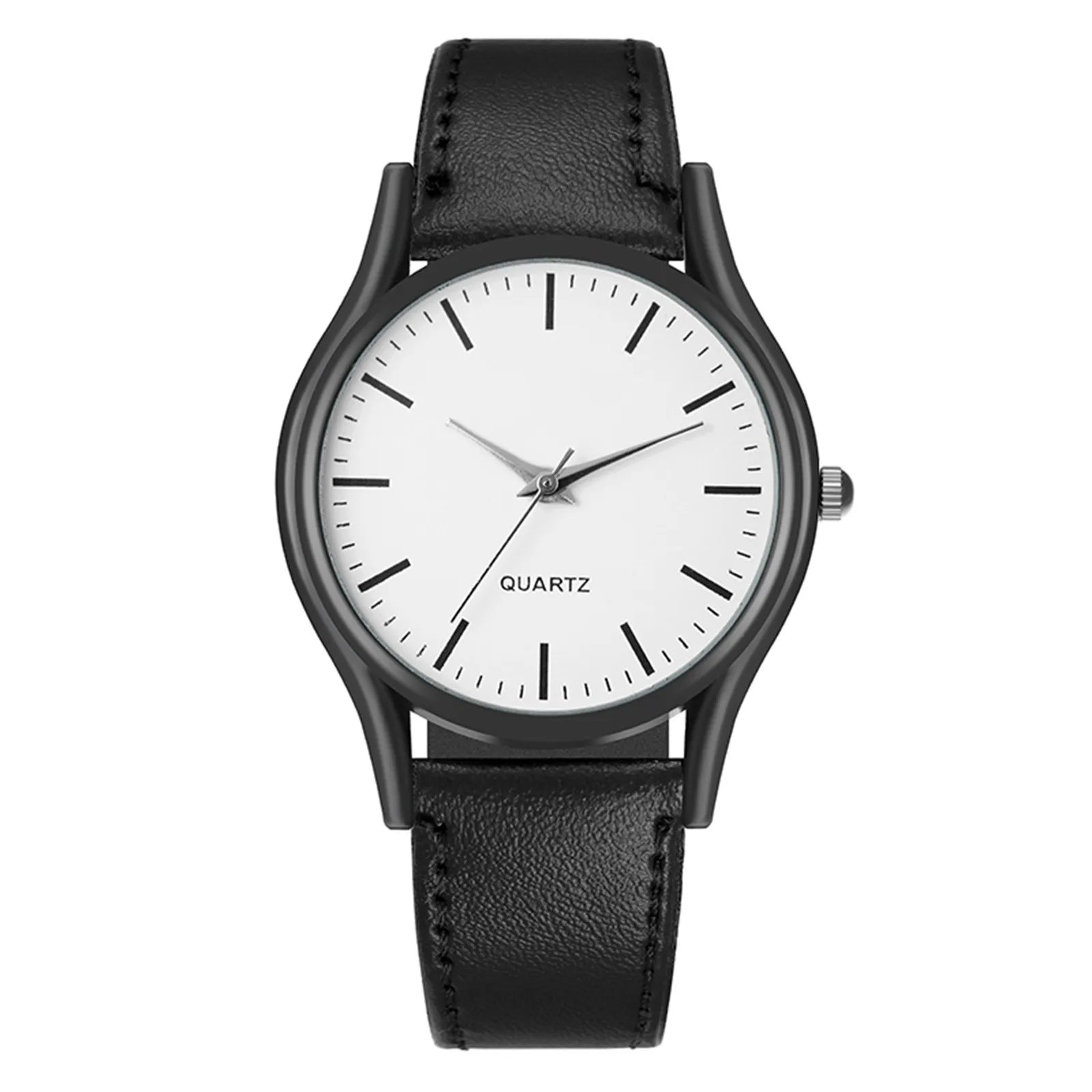 New Couples Watches Leather Strap Minimalist Fashion Quartz Wristwatches Multiple Colors Clothing Accessory Casual Simple Watch Qme A