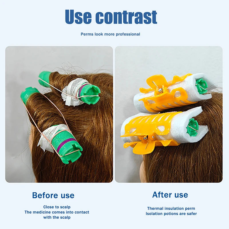 14 Salon Hair Perming Cotton Pad Barber Perm Rod Patch Curl Wave Qme