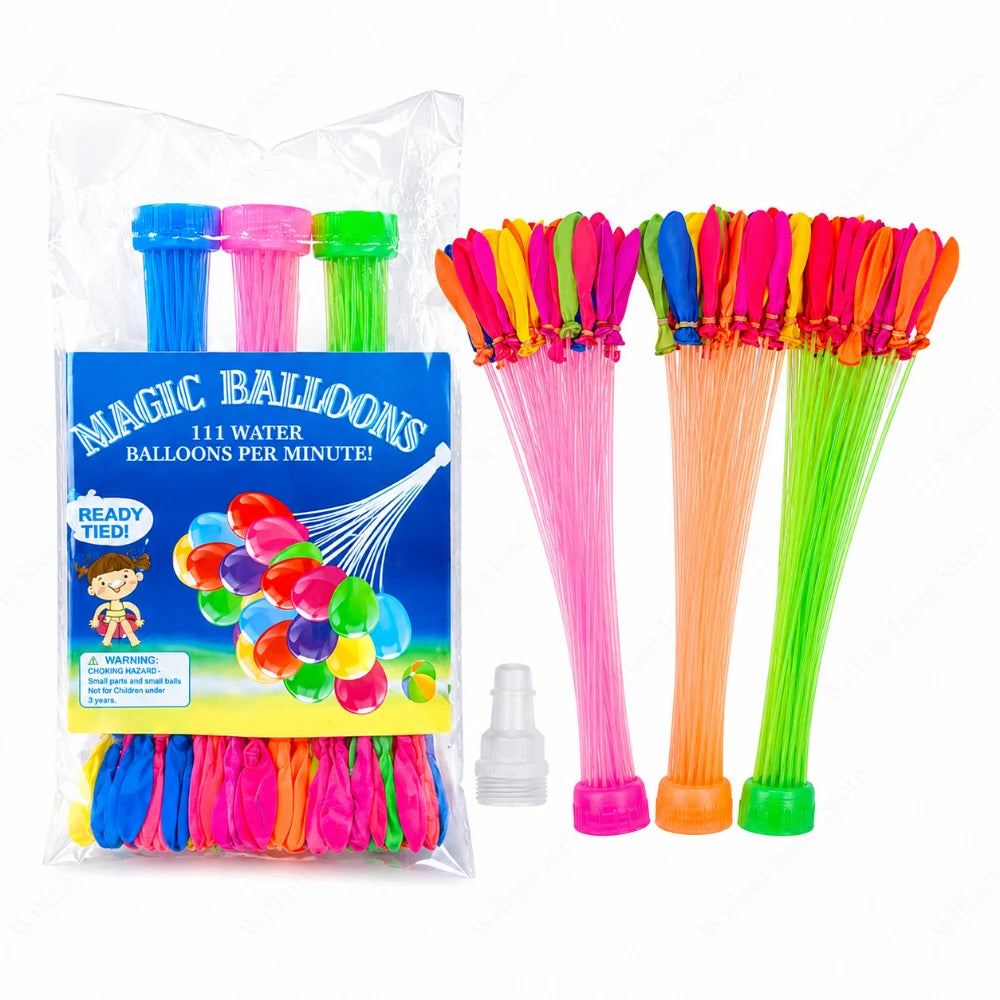 1/3/5PCS Summer Fast Filling Water Balloons Ideal Accessory for Beach Pool Gathering Outdoor Group Game and Holiday Fun Qme Water polo 1 packet-111pcs