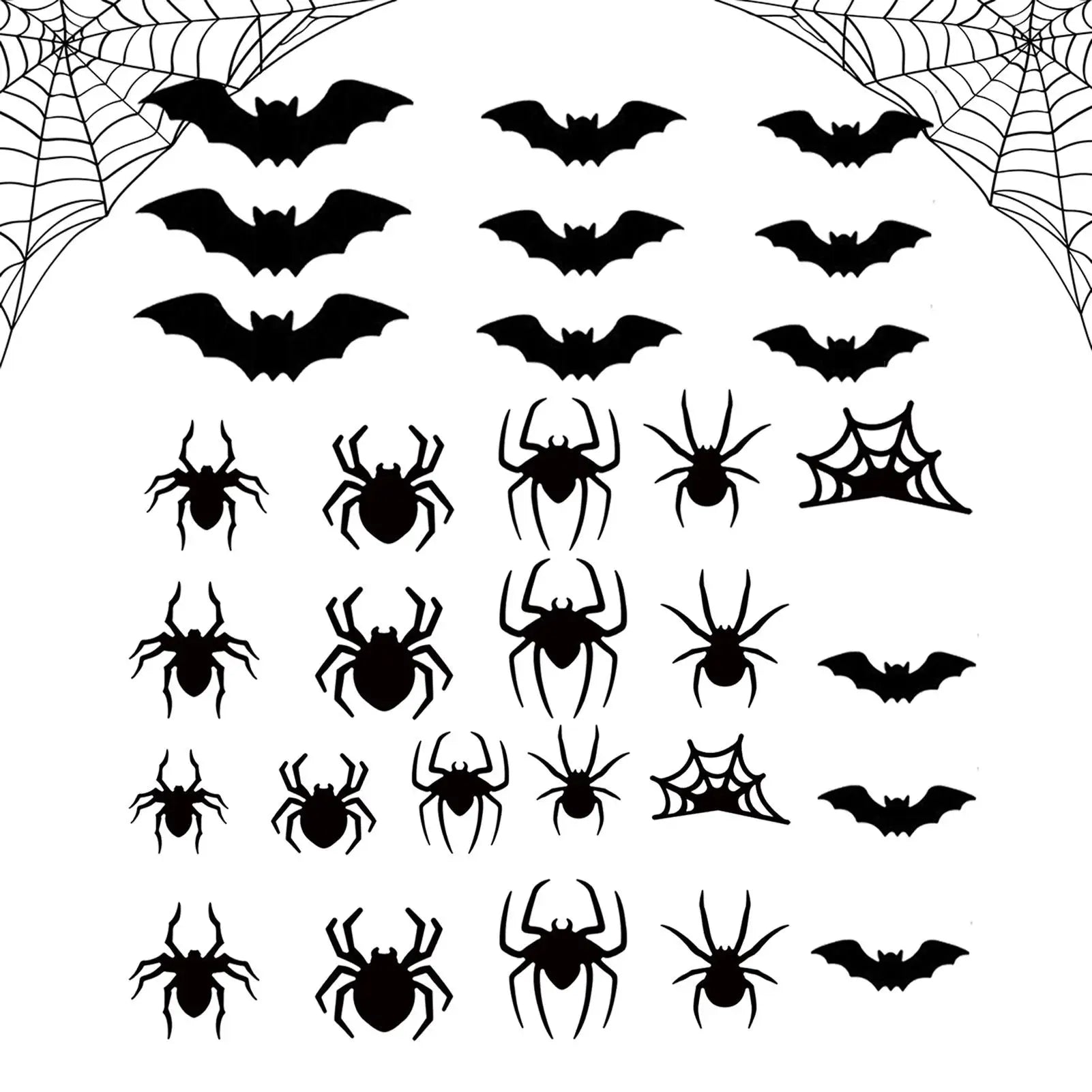 LED Bat Wall Sticker Lighted Bat Spider Decals Realistic 3D LED Wall Sticker for Dorm Bathroom Bedroom Classroom Party Halloween Qme
