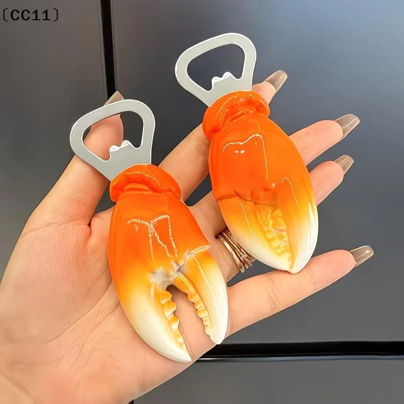 Creative Unique Crab Claw Bottle Opener Magnetic Refrigerator Magnet Qme