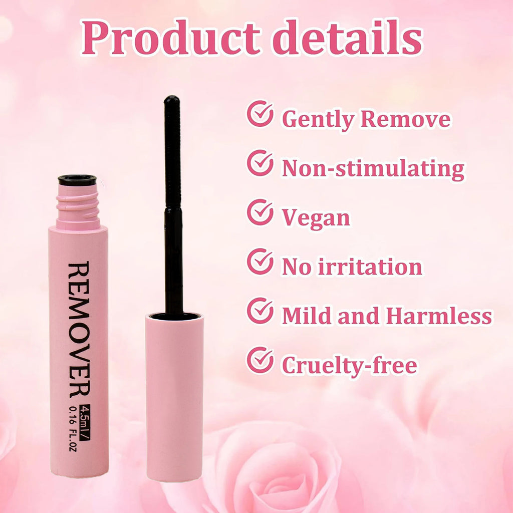 Cluster Lash Glue Remover 5ML Soothing Oil Lash Glue Remover Mascara Wand Eyelash Extension Remover Self Use at Home Makeup Tool Qme