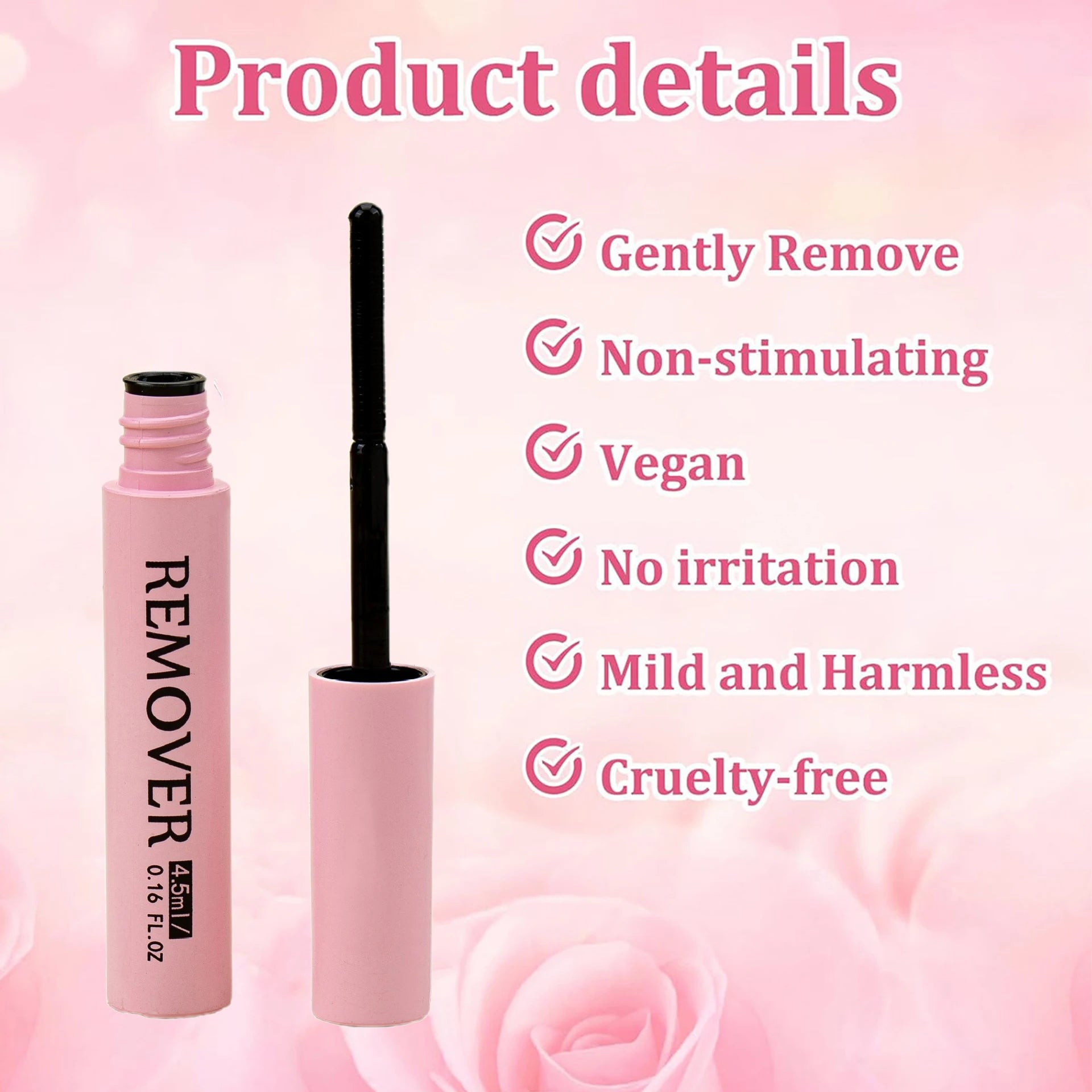 Cluster Lash Glue Remover 5ML Soothing Oil Lash Glue Remover Mascara Wand Eyelash Extension Remover Self Use at Home Makeup Tool Qme