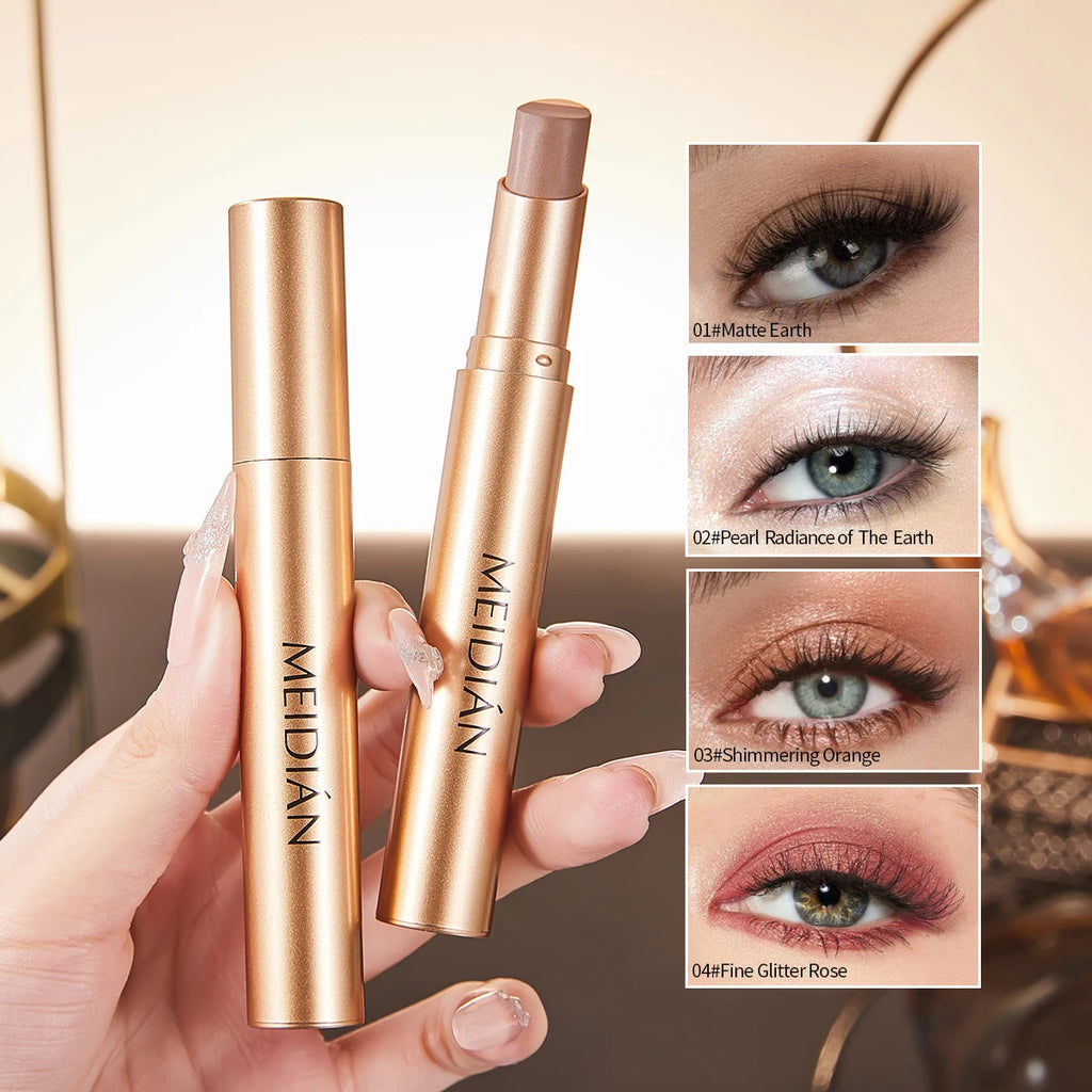 Three Eye Shadow Stick Waterproof Sweat Resistant Easy Apply Suitable Qme