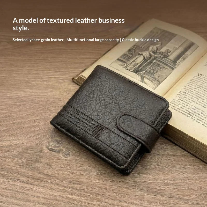 Men Wallets Leather Zipper Purse Man Slim Card Horders Male Short Qme