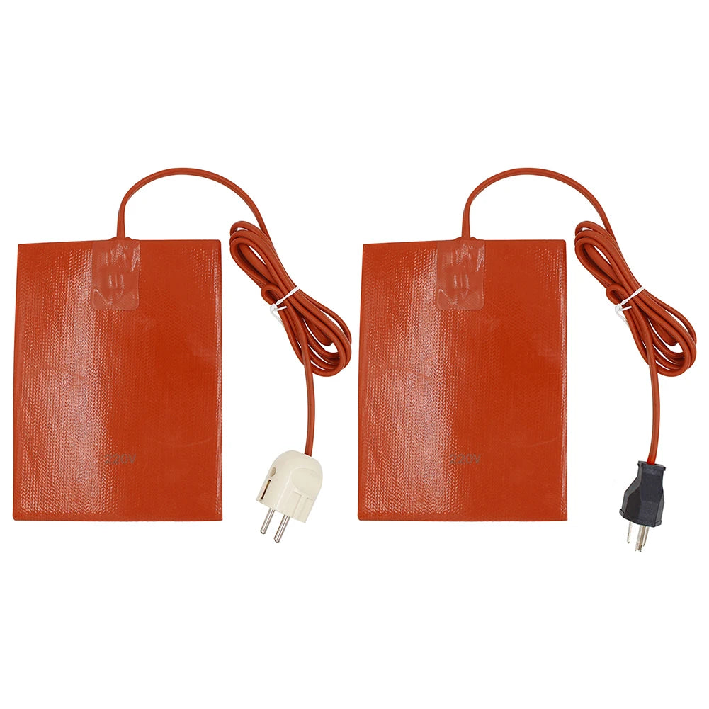 110V 220V Wire Heater Flexible Waterproof 300W Hydraulic Tank Heating Plate Mat EU/US Plug Fuel Water Tank Electric Heating Mat Qme