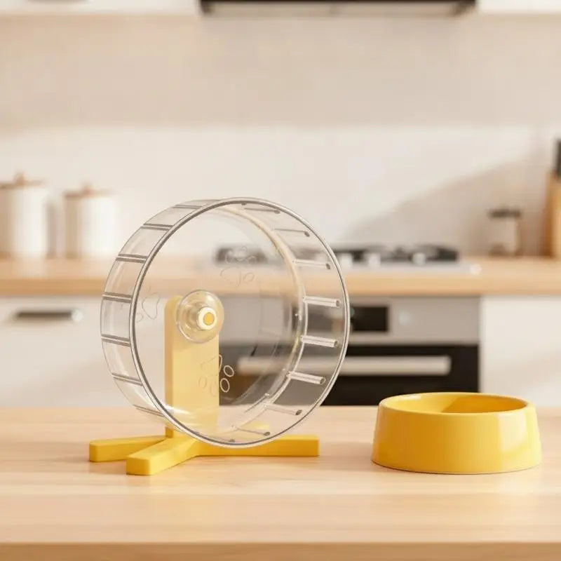 Hamster Transparent Running Wheel Quiet Exercise Toy Detachable Qme
