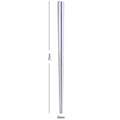 1Pair Stainless Steel Colorful Length Chopsticks Household Anti-slip Round Metal Chop Sticks Protable Outdoor Picnic Tableware Qme Silver