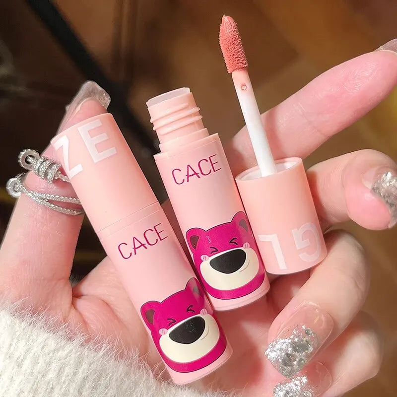 CACE 3 Pcs Sweet Liquid Lipstick Set Matte Velvet Lip Glaze Waterproof Long Lasting Non-marking Lip Tint Cosmetic Kits Lipgloss Qme