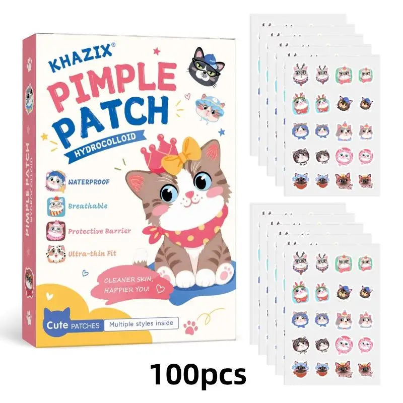 Cat-shaped Colorful Acne Patches Invisible Daytime Pimple Care Qme