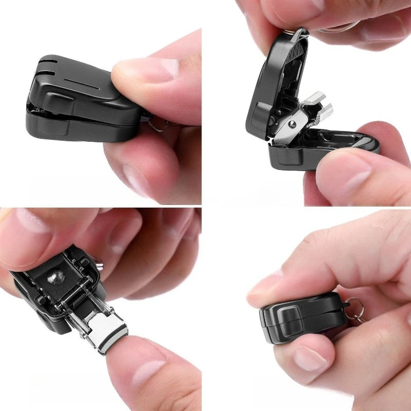 Nail Clipper Portable Folding Clippers Stainless Steel Mini Pendant Qme