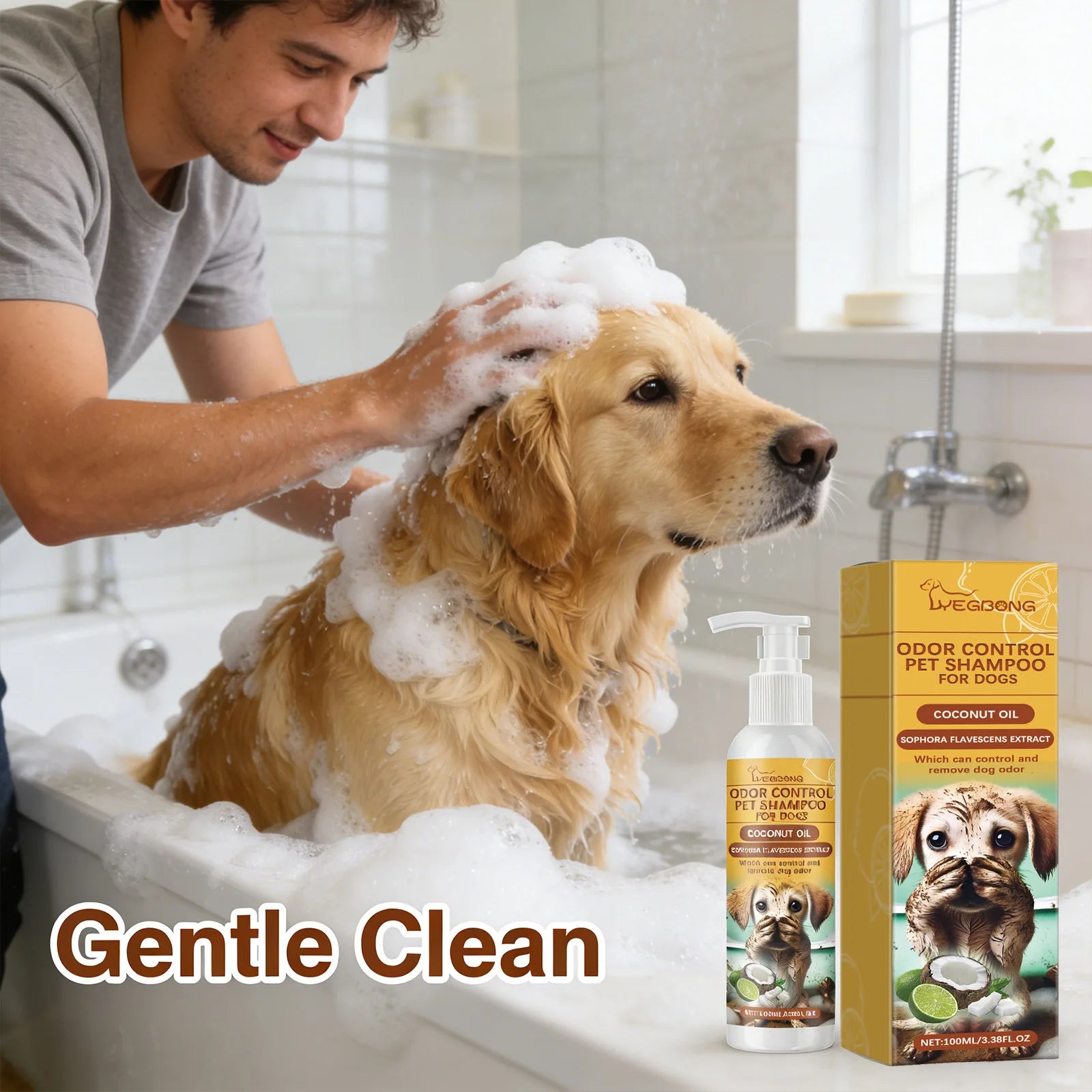 Hypoallergenic Dog Shampoo Removing Stain Eliminate Body Odors Relieve Itching Smooth Hair Without Tangling Pet Cleaning Shampoo Qme