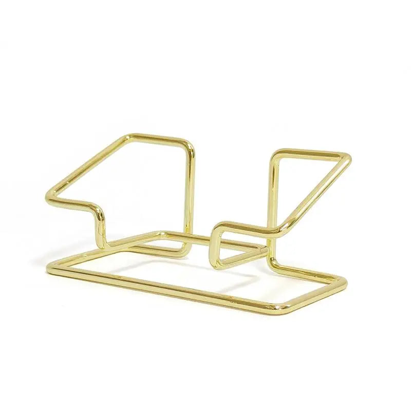 Desktop Business Card Holder Acrylic Dual Layer Stand Office Desk Qme Gold